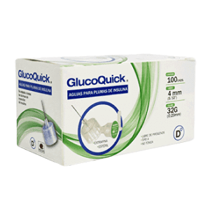 Agujas para insulina GlucoQuick Caja x 100 und Ref: 31G x 4MM, 31G x 5MM, 31G x 8MM y 32G X 4MM - 32G x 4mm