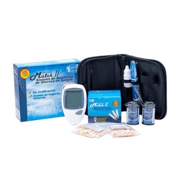 Glucometro Match II + 50 Tiras + 50 Lancetas